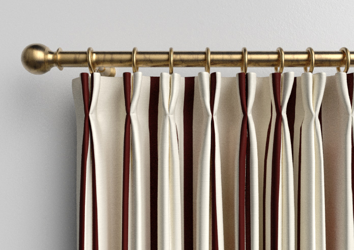 Winnies Stripe, Russet - Made to Measure Curtains - Image 10